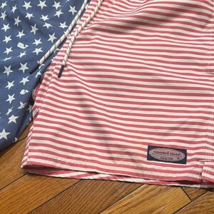 Vineyard Vines Patriotic Striped Swim Shorts
